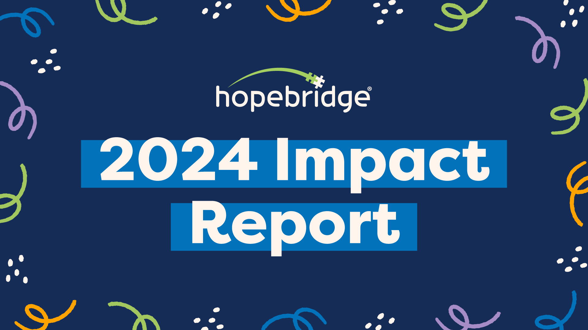 Image with confetti saying "2024 Impact Report"